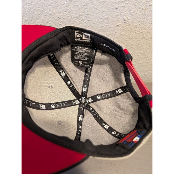 Atlanta Braves Hat Mens Large Medium  New Era 9 Fifty Strapback Baseball Gray - Picture 4 of 9